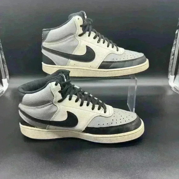 Nike Court Vision Mid Next Nature Light Smoke Grey Sneakers Mens 8 Womens 9.5 - Picture 2 of 8